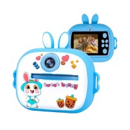 Детски фотоапарат с моментално принтиране fixGuard M300 , Printing camera, 1080P HD (Син)