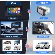 fixGuard C70, 7" CarPlay Touch Screen, Android Auto, Bluetooth, GPS, Камера