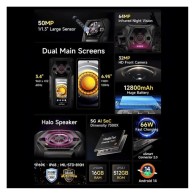 Смартфон Ulefone Armor 30 Pro, 16+512GB, 12800 mAh батерия, 50MP предна камера, 6.95" преден дисплей и 3.4" заден дисплей.