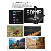 Смартфон Ulefone Armor 25T Pro Thermal, 6.78", 6GB RAM, 256GB, 5G, IP68/IP69K, черен