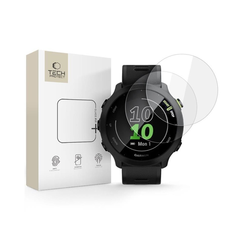 Стъклен протектор Tech-protect Glass Fit+ 2-pack, Garmin Forerunner 55, Clear