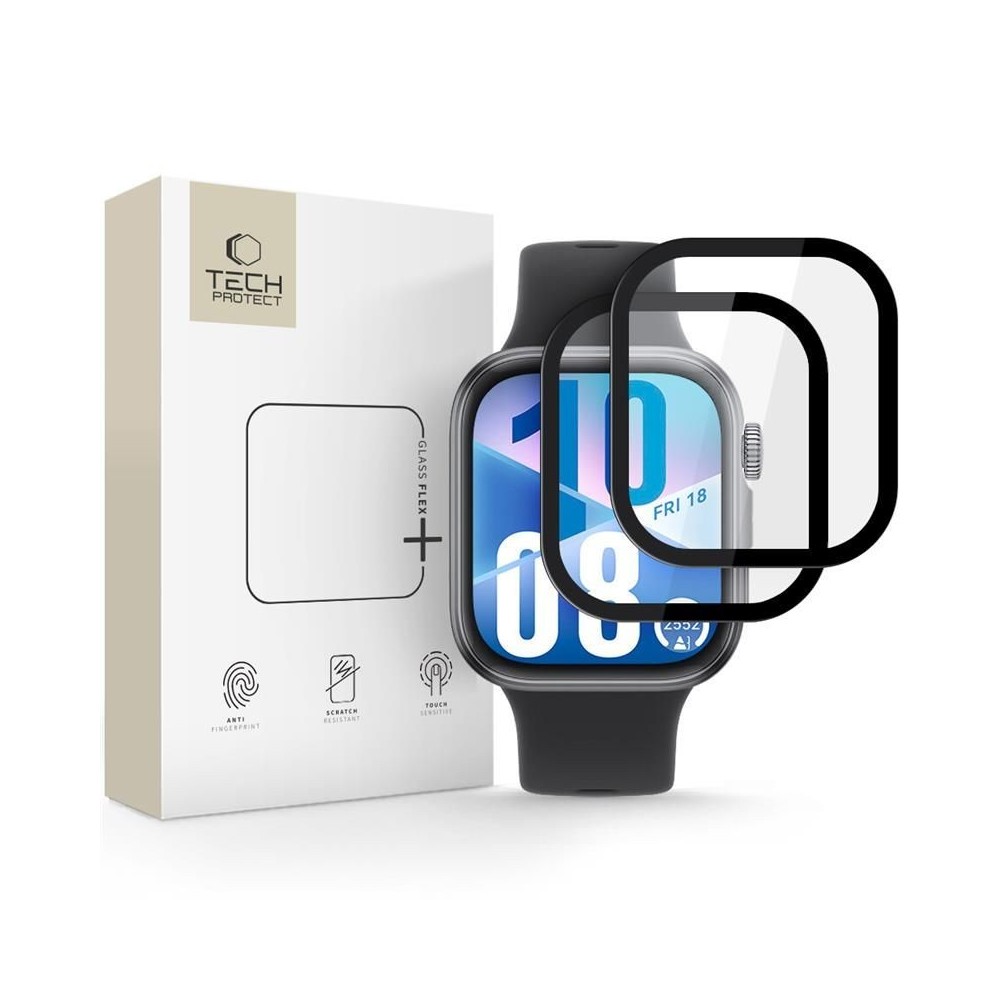 Стъклен протектор Tech-protect Glass Flex+ 2-pack, Huawei Watch Fit 3, Black