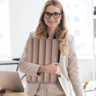 Чанта за лаптоп Tech-protect Fluffy Laptop 15"-16" Walnut