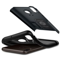 Spigen Slim Armor хибриден кейс с най-висока степен на защита за Samsung Galaxy A40, Metal Slate