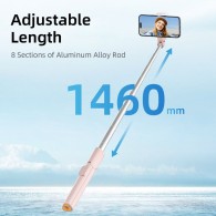 Селфи стик и Трипод Tech-Protect L09S, Bluetooth, Selfie Stick Tripod, Pink