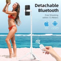 Селфи стик и Трипод Tech-Protect L09S, Bluetooth, Selfie Stick Tripod, White
