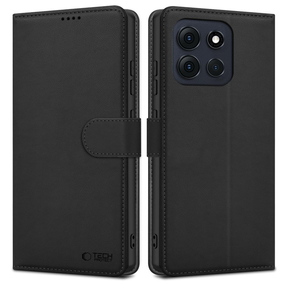 Калъф Tech-Protect Wallet За Motorola Moto G86 5G / G86 POWER 5G, Black