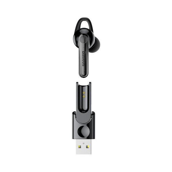 Слушалка Baseus Magnetic с USB-зареждаща станция, Черен