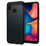 Spigen Slim Armor хибриден кейс с най-висока степен на защита за Samsung Galaxy A40, Metal Slate