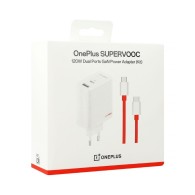 Комплект зарядно OnePlus Charger SuperVOOC 120W, Бял