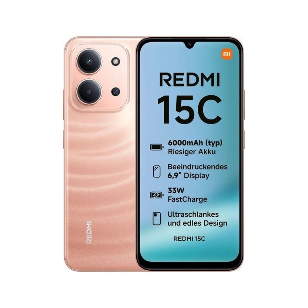 Смартфон Xiaomi Redmi 15C – 8GB RAM, 256GB, Dual SIM, 6000mAh, 6.9" HD+, Twilight Orange