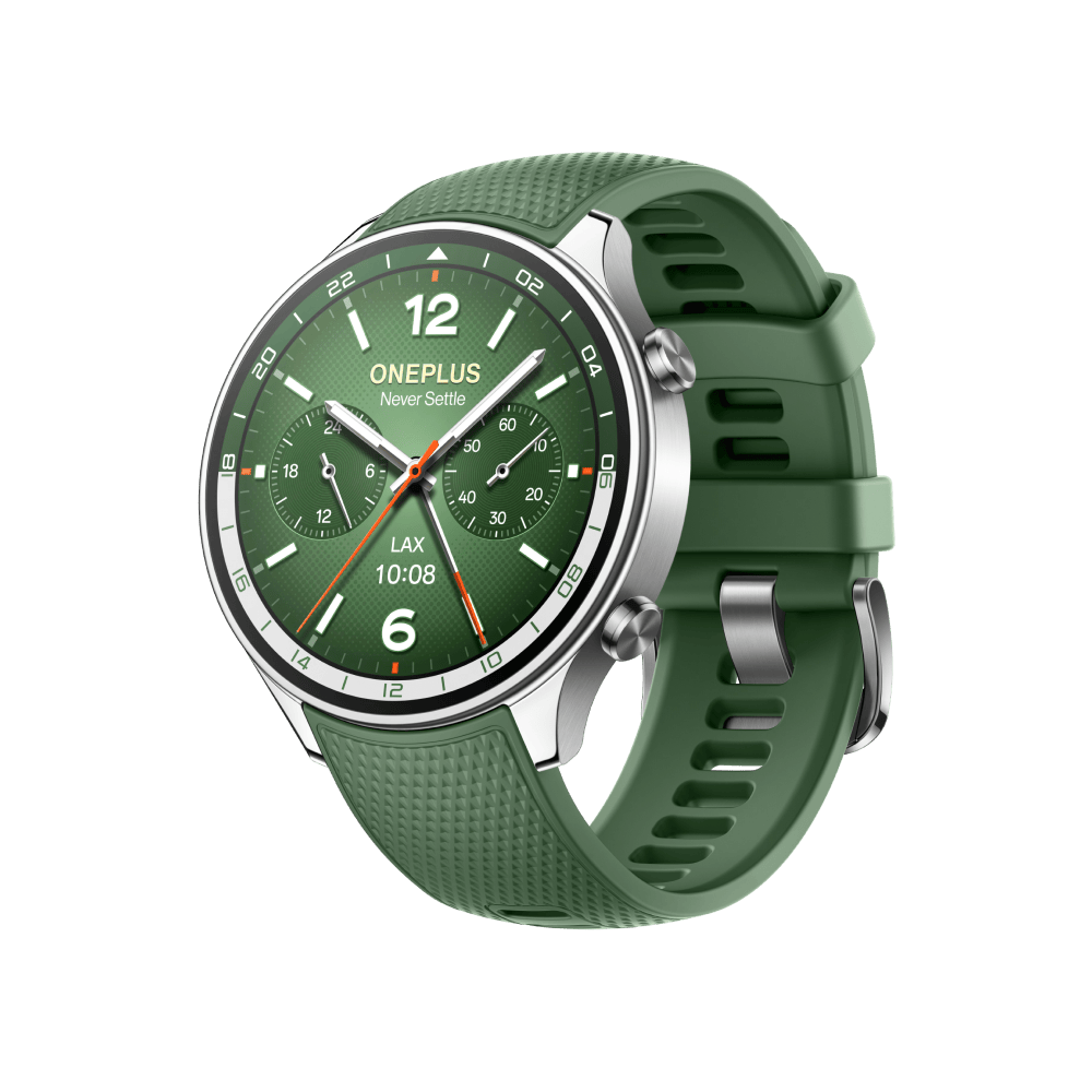 Смарт часовник OnePlus Watch 2R – 46mm, AMOLED, GPS, NFC, Wi-Fi, Wear OS, Forest Green