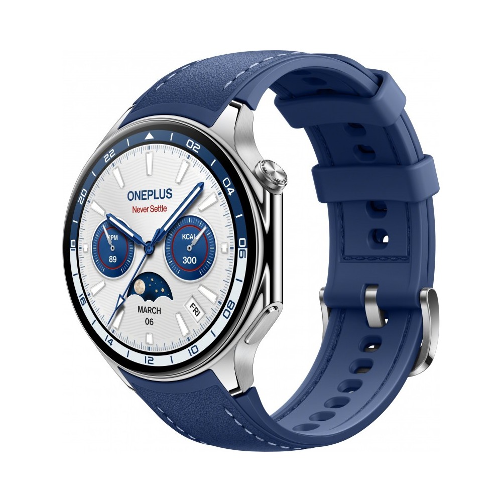 Смарт часовник OnePlus Watch 2 – 46mm, AMOLED, GPS, NFC, Wi-Fi, Wear OS, Nordic Blue