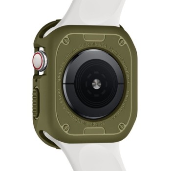 Spigen Rugged Armor удароустойчив силиконов (TPU) калъф за Apple Watch 4 (44MM), Olive Green