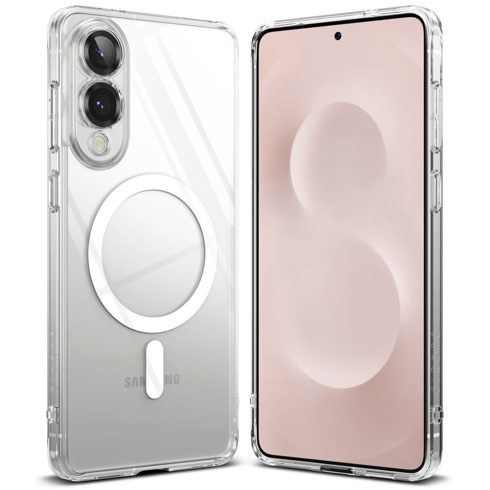 Ringke Fusion Magnetic кейс – Galaxy S25 Edge – Прозрачен – MagSafe съвместим