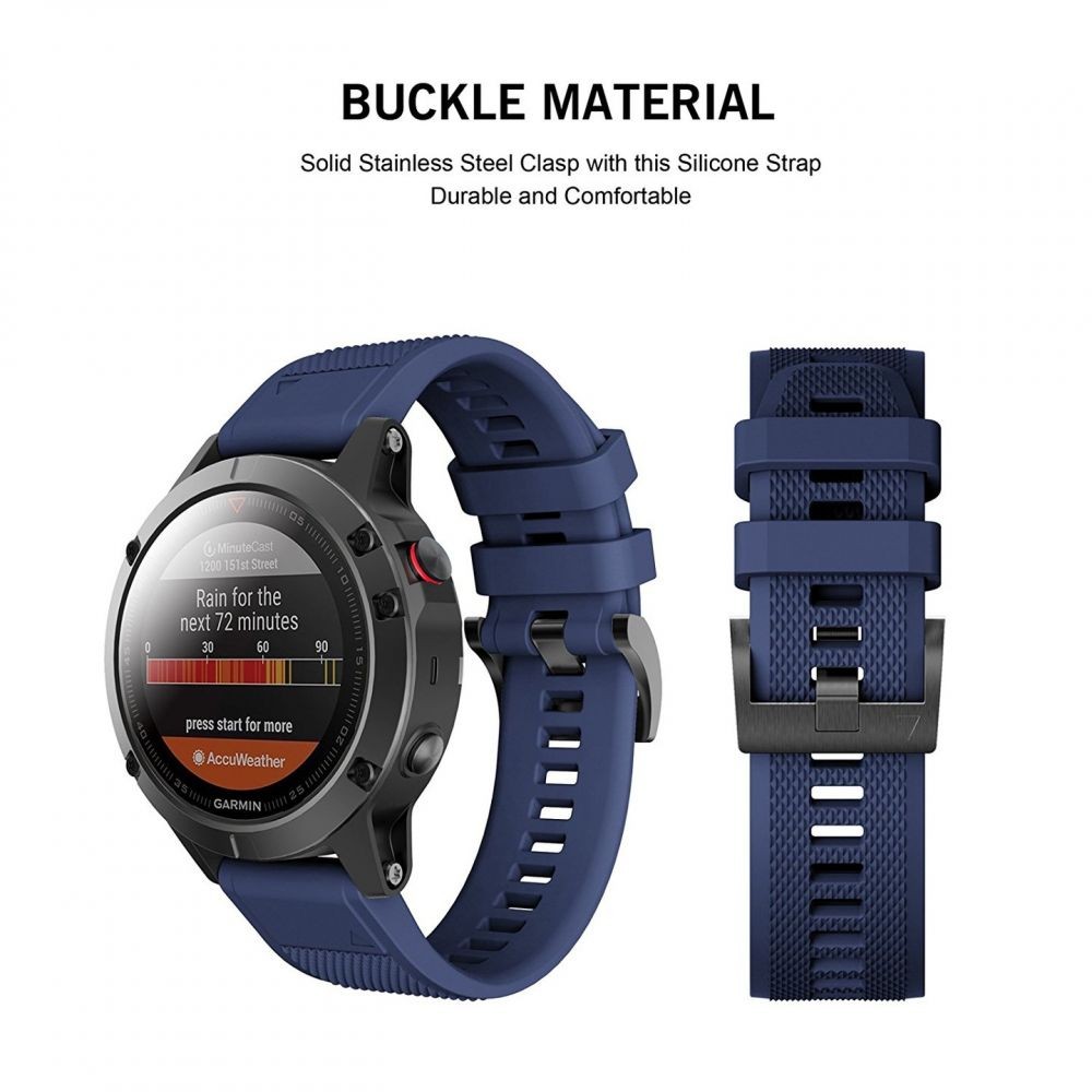Каишка TECH-PROTECT SMOOTH за Garmin Fenix 5/6/6 Pro, Navy Blue
