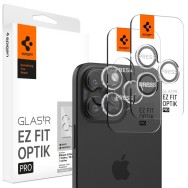 Spigen Optik Pro GLAS.tR EZ Fit протектор за камера – iPhone 14–17 Pro / Max – Crystal Clear – 2 броя