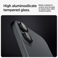 Spigen Optik Pro GLAS.tR EZ Fit протектор за камера – iPhone 16 / 16 Plus / 17 – Черен – 2 броя