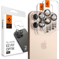 Spigen Optik Pro GLAS.tR EZ Fit протектор за камера – iPhone 16 / 17 Pro / Max – Desert Titanium – 2 броя