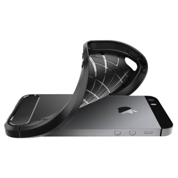 Калъф Spigen Rugged Armor за iPhone 5s / SE, Black