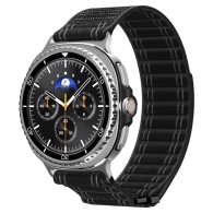 SPIGEN WBF0 текстилна каишка – Samsung Galaxy Watch 8 / Classic (40 / 44 / 46 mm) – Черна