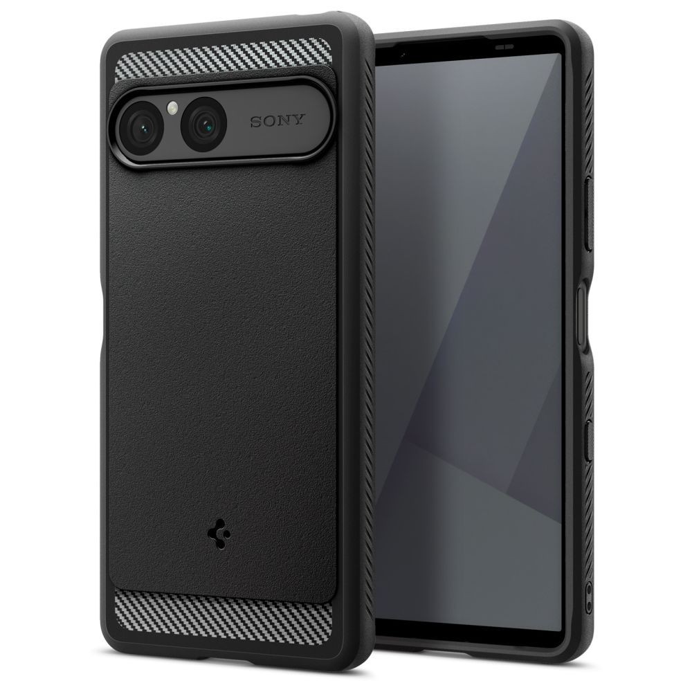 SPIGEN Rugged Armor – Калъф за Sony Xperia 10 VII – Мат Черен