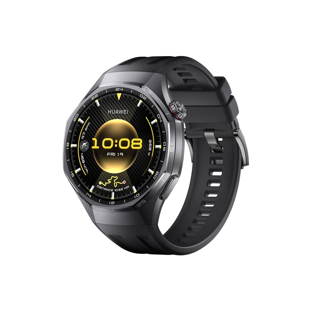 Смарт часовник HUAWEI WATCH GT 6 Pro Black ATM-B29F, Black, Fluoroelastomer Strap 46mm, GPS, ПУЛСОМЕР, SPO2