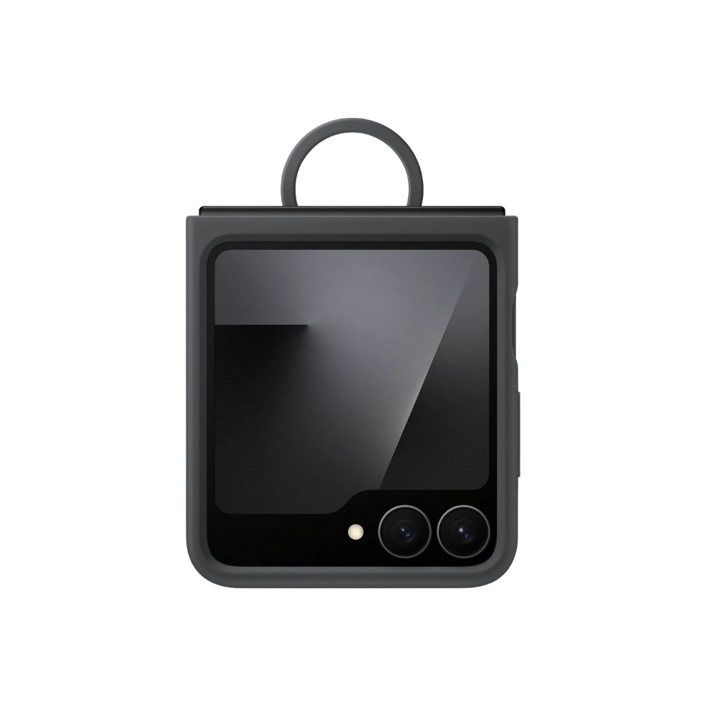 Samsung Силиконов калъф с пръстен EF-PF741TB – Черен, за Galaxy Z Flip 7 FE (SM-F766)