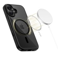Tech-Protect MagPeak MagSafe CC калъф – iPhone 17 – Черен/Прозрачен