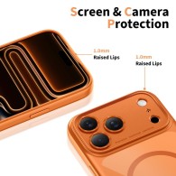 Tech-Protect MagPeak MagSafe CC калъф – iPhone 17 Pro Max – Cosmic Orange/Прозрачен