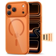 Tech-Protect MagPeak MagSafe CC калъф – iPhone 17 Pro Max – Cosmic Orange/Прозрачен