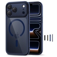 Tech-Protect MagPeak MagSafe CC калъф – iPhone 17 Pro Max – Deep Blue/Прозрачен