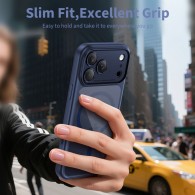 Tech-Protect MagPeak MagSafe CC калъф – iPhone 17 Pro Max – Deep Blue/Прозрачен