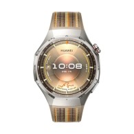 Смарт часовник HUAWEI WATCH GT 6 Pro Black ATM-B29F, Black, Silver Brown Woven Strap, 46mm, GPS, ПУЛСОМЕР, SPO2