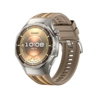 Смарт часовник HUAWEI WATCH GT 6 Pro Black ATM-B29F, Black, Silver Brown Woven Strap, 46mm, GPS, ПУЛСОМЕР, SPO2