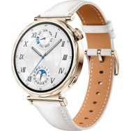 Смарт часовник HUAWEI WATCH GT 5,  White Composite Leather Strap, 41mm, GPS, ПУЛСОМЕР