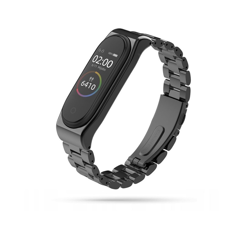 Каишка TECH-PROTECT STAINLESS за Xiaomi Mi Band 3/4, Черен