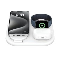 Belkin BoostCharge 3‑in‑1 Magnetic Foldable Charger – Бял