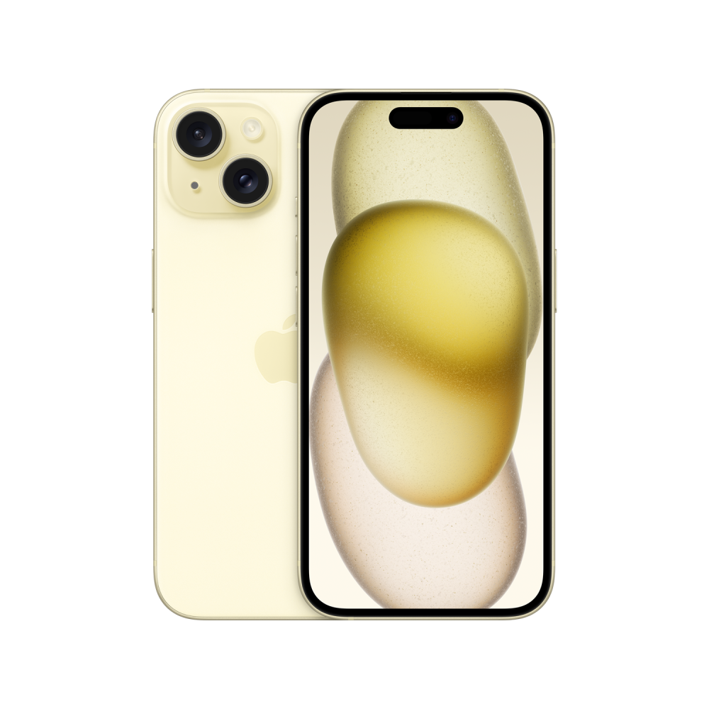 Смартфон Apple iPhone 15, 128GB, 6GB, 5G, Yellow