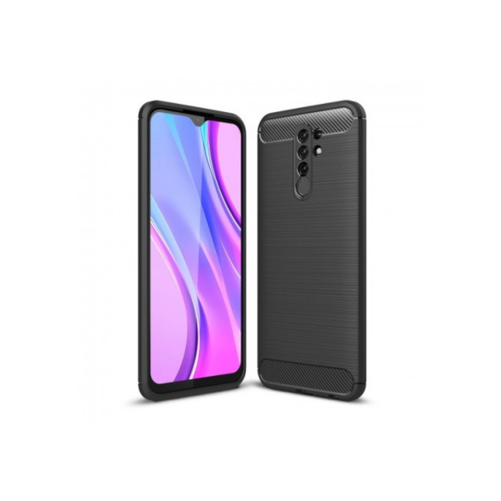 Калъф Tech-Protect TPUcarbon за Xiaomi Redmi 9, Черен