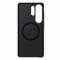 Оригинален кевларен кейс с MagSafe за Samsung Galaxy S26 Ultra - Samsung Carbon Magnet Case EF-KS948SRE (червен)