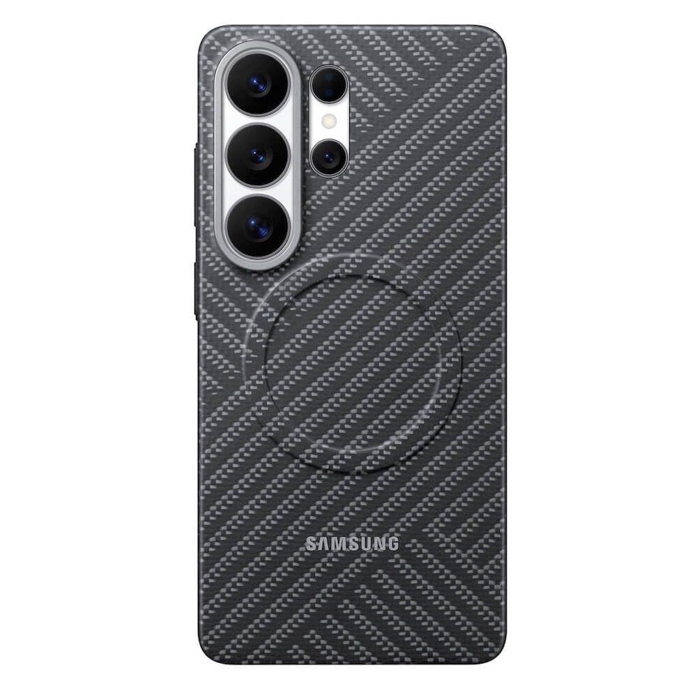 Оригинален кевларен кейс с MagSafe за Samsung Galaxy S26 Ultra - Samsung Carbon Magnet Case EF-KS948SSE  -Dark Gray