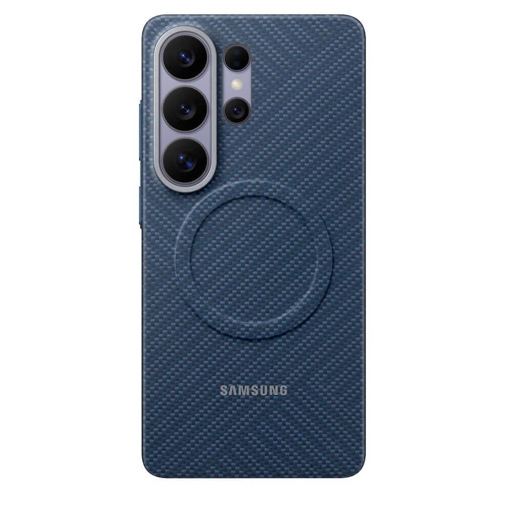 Оригинален кевларен кейс с MagSafe за Samsung Galaxy S26 Ultra - Samsung Carbon Magnet Case EF-KS948SCE - Dark Blue