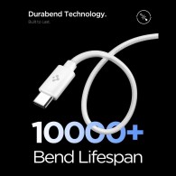 Spigen Essential 45W USB‑C Зарядно + Type‑C Кабел – Бяло - technoplus.bg