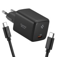 Spigen Essential 45W USB‑C Зарядно + Type‑C Кабел – Черно