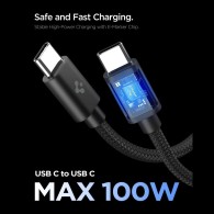 Spigen Essential 45W USB‑C Зарядно + Type‑C Кабел – Черно