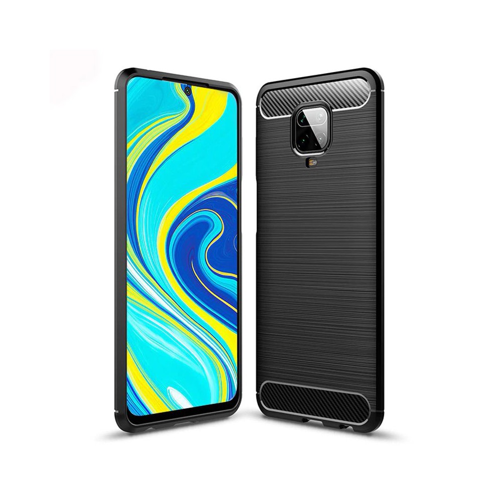 Калъф TECH-PROTECT TPUCARBON за Xiaomi Redmi Note 9s/9 Pro/9 Pro Max, Черен