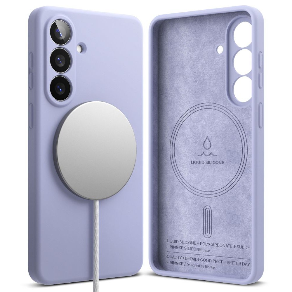 Ringke Silicone Magnetic MagSafe Калъф за Samsung Galaxy S26 – Lavender