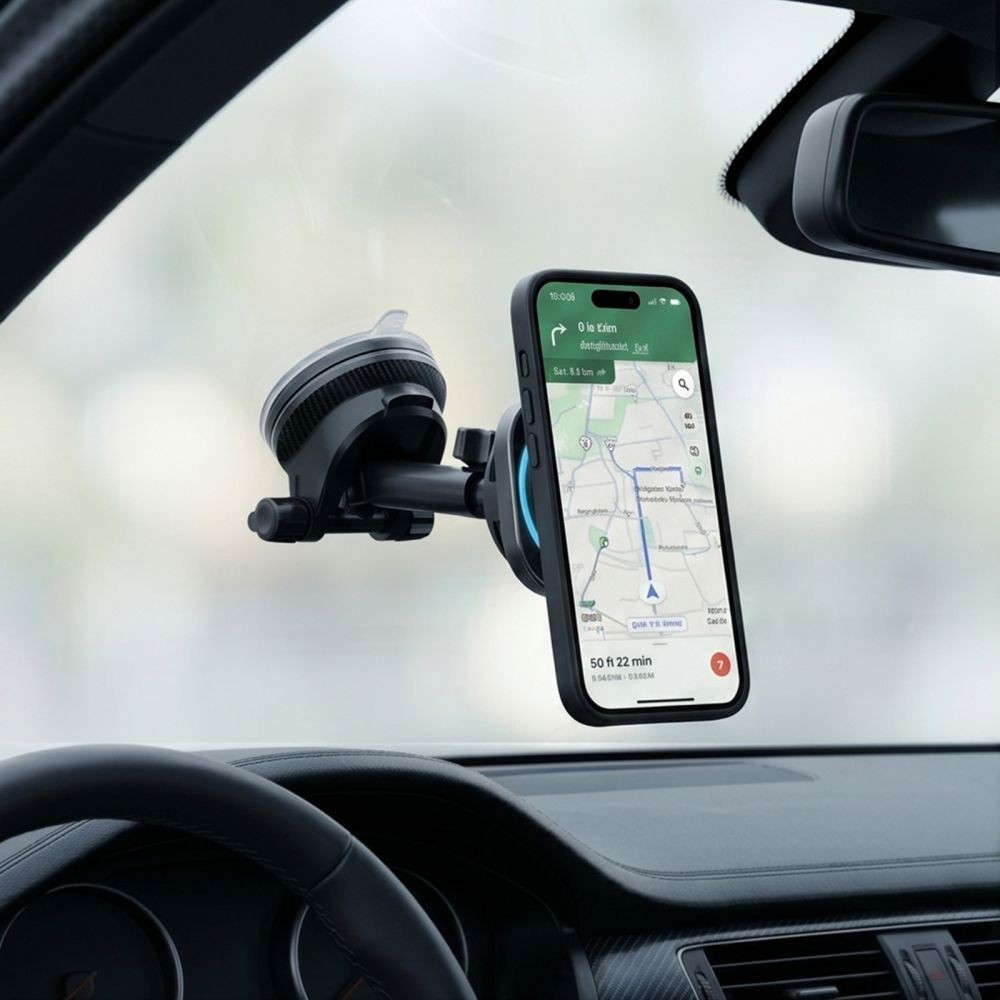 Стойка за Tech-protect v20 arcticboost magnetic magsafe dashboard & vent car mount wireless charger, 25w, qi2.2 black