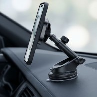 Стойка за Tech-protect v20 arcticboost magnetic magsafe dashboard & vent car mount wireless charger, 25w, qi2.2 black